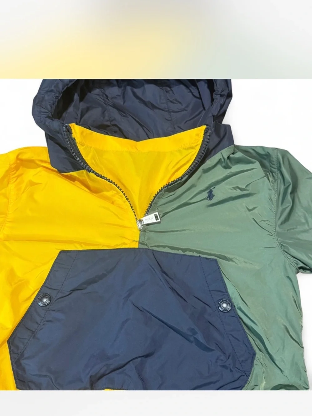 Polo by Ralph Lauren Yellow & Navy Hooded Jacket